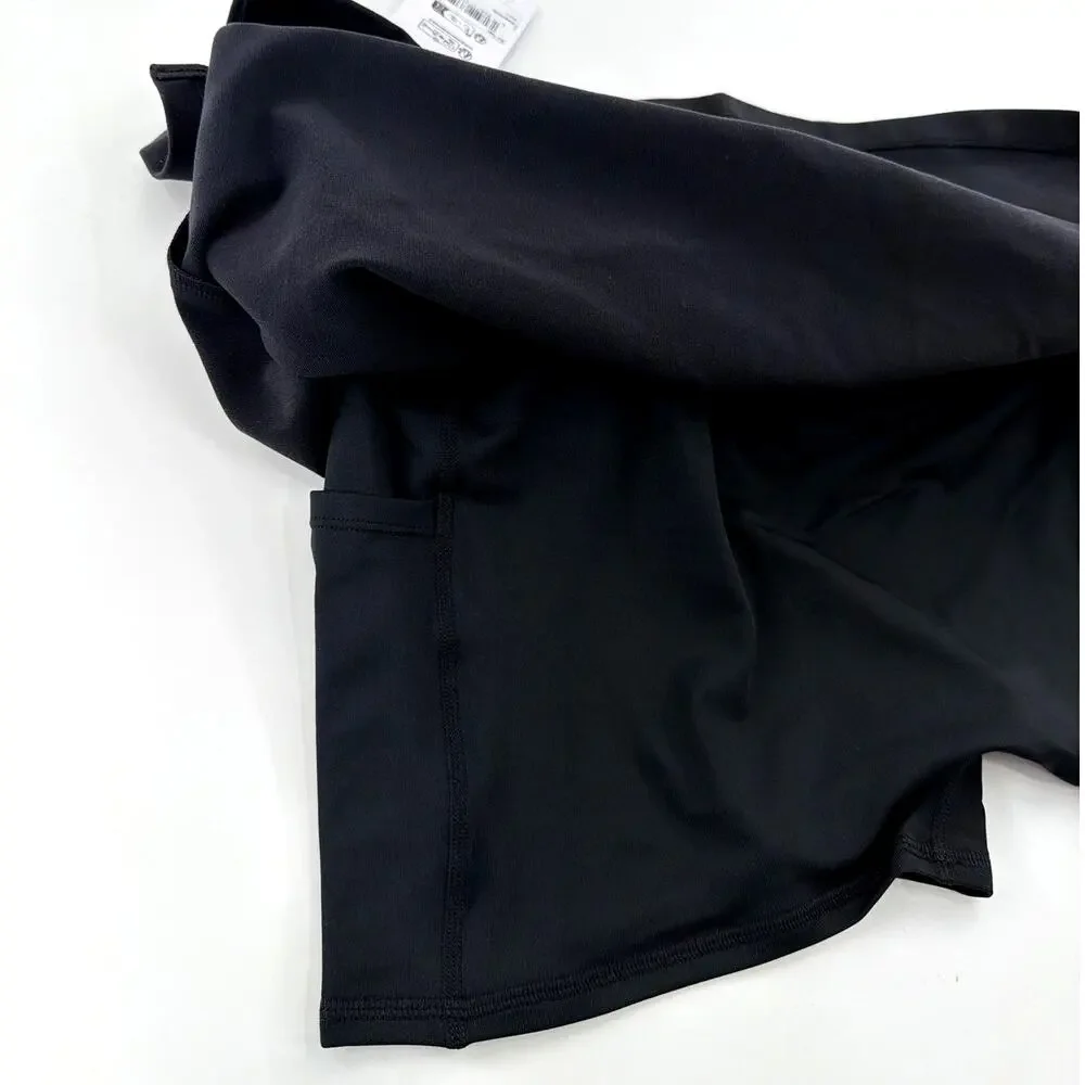 Alo Yoga Women's Black White Airbrush Better Together Tennis Skirt Size L